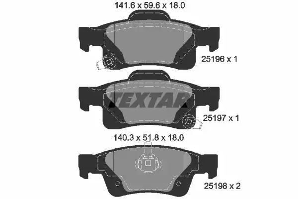 Klocki hamulcowe tył Jeep GRAND CHEROKEE 10- Textar 2519601