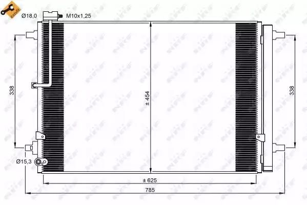 Chłodnica skraplacz klimatyzacji Audi A8 2.0 3.0D 09 11- NRF 350059