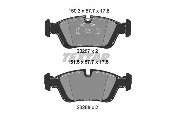 Klocki hamulcowe przód BMW E46 98- E36 90- E85 Z4 03- Textar 2328781