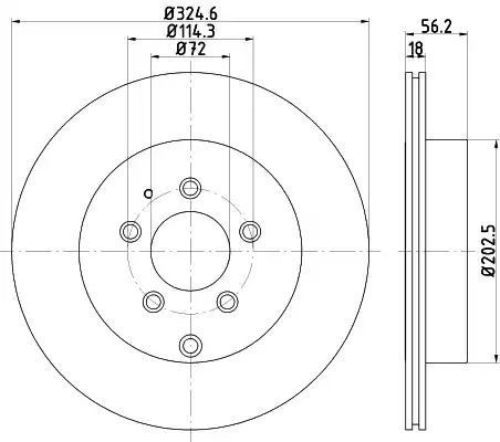 Tarcza hamulcowa tył Mazda CX-7 CX-9 07- 325x18 Textar 92223603