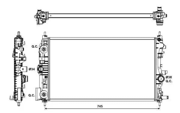 CHŁODNICA OPEL ASTRA J / ZAFIRA 1,7/2,0CDTI 09- NRF 53143
