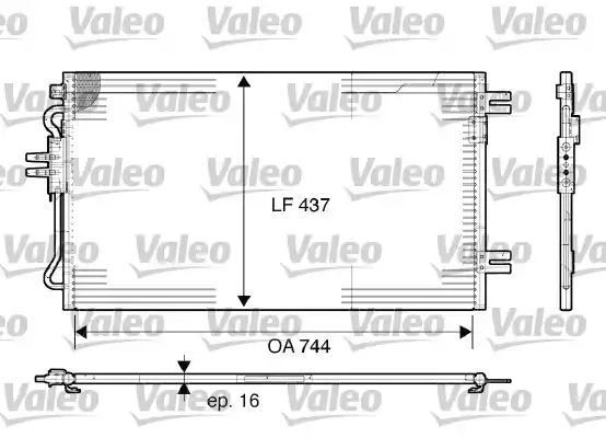 Chłodnica skraplacz klimatyzacji Chrysler VOYAGER 2,8CRD Valeo 817739