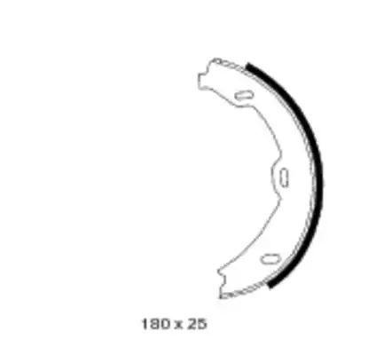 Szczęki hamulca ręcznego Mercedes W220 98- 180X25 W210KOMB Textar 91058900