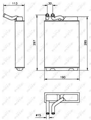 Nagrzewnica Volvo 740 83-92, 940 90-94, 960 90- NRF 58149