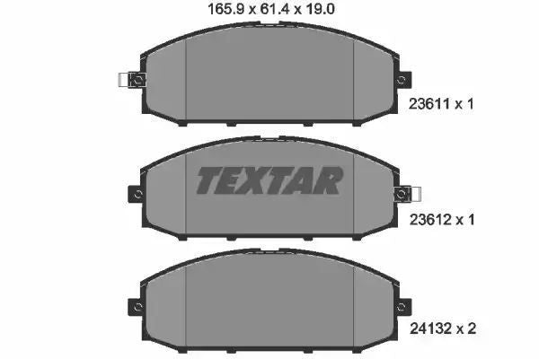 Klocki hamulcowe przód Nissan PATROL 2,8TDI 98- Textar 2361101