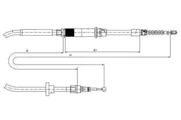 Linka hamulca ręcznego VW PASSAT 96-05 4 MOTION LE PR Textar 44044600
