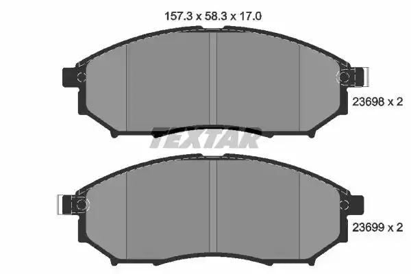 Klocki hamulcowe przód Infiniti M 10- Textar 2369803