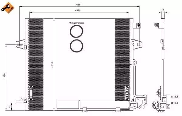 Chłodnica skraplacz klimatyzacji Mercedes GL 06-, M 05- NRF 35927