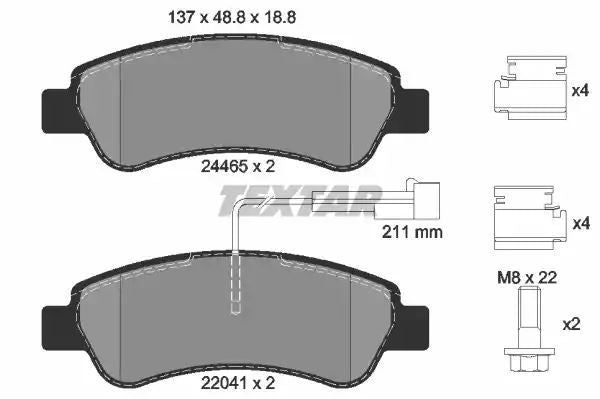 Klocki hamulcowe tył Fiat DUCATO 2,0-3,0 D 07- Textar 2446503