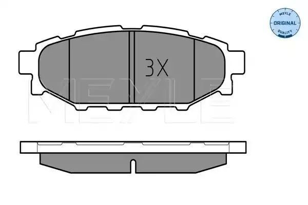 KLOCKI HAMULCOWE TYŁ SUBARU LEGACY 03- IMPREZA 07- Z CZUJNIKIEM MEYLE 0252427114/W