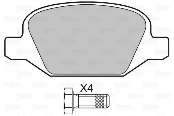 Klocki hamulcowe tył Fiat PUNTO 99- 500 07- 1.4 Valeo 598425