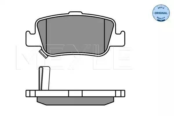 KLOCKI HAMULCOWE TYŁ TOYOTA AURIS 06- Z CZUJNIKIEM MEYLE 0252466415/W