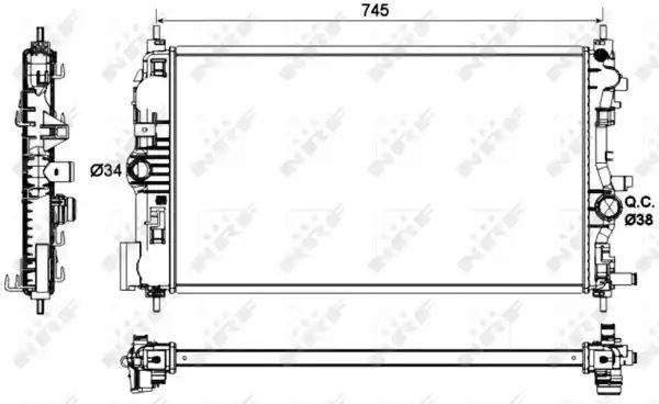 CHŁODNICA OPEL ASTRA J CDTI NRF 53129