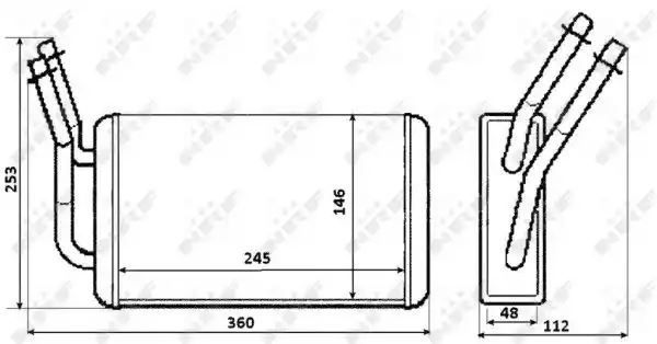 Nagrzewnica Ford TRANSIT 00- bez klimatyzacji NRF 54230