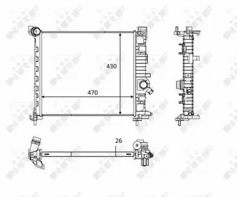 Chłodnica Opel MERIVA 1.4 03-2010>1300308 NRF 58473