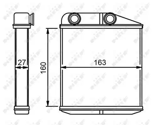 Nagrzewnica Fiat DUCATO 06- TYLNA 77364283 NRF 54310