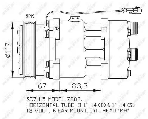 KOMPRESOR KLIMATYZACJI FIAT DUCATO/CITROEN JUMPER/PEUGEOT BOXER NRF 32779