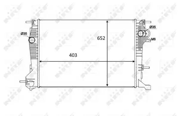 CHŁODNICA RENAULT SCENIC 1.9 DCI 02-2009> NRF 58488