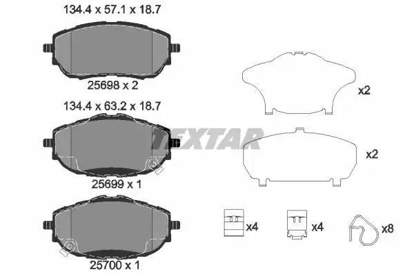 Klocki hamulcowe przód Toyota AURIS 12- Textar 2569801