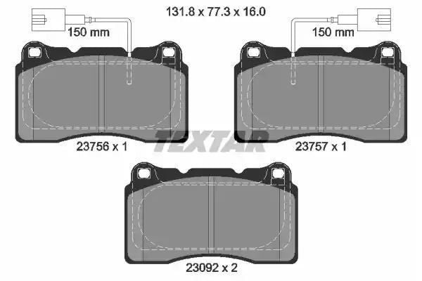 KLOCKI HAM. ALFA P. GIULIETTA 10- Textar 2375603