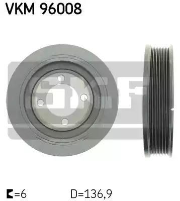 Koło pasowe wału korbowego Daewoo LEGANZA REZZO 2,0 00- SKF VKM96008