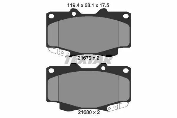 Klocki hamulcowe przód Toyota HI-LUX 06- Textar 2168003