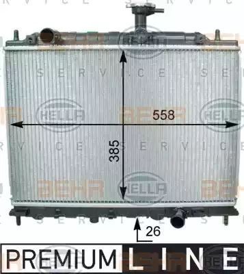 Chłodnica KIA RIO 1,5CRDI 05- Hella 8MK376762451