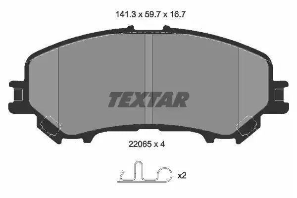 Klocki hamulcowe przód Nissan X-TRAIL 1,6 DCI 13- Textar 2206503