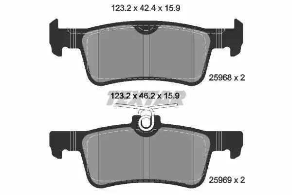 Klocki hamulcowe tył Peugeot 308 1,2-2,0 13- Textar 2596801