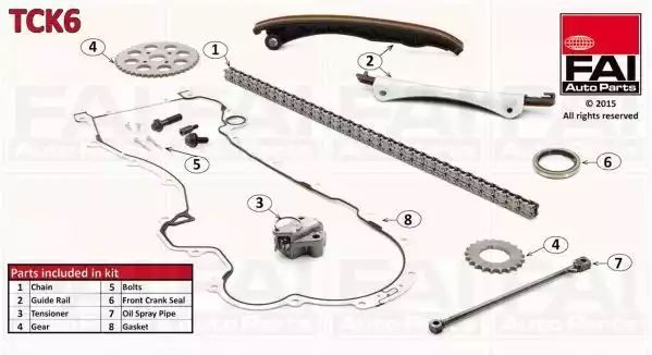 ZESTAW ŁAŃCUCHA ROZRZĄDU FIAT 1,3JTD FAI Auto Parts TCK6