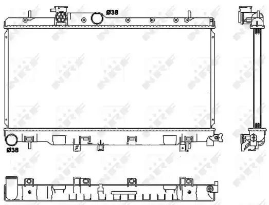 CHŁODNICA SUBARU IMPREZA KOMBI 00- NRF 53038