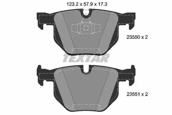 Klocki hamulcowe tył BMW E90 E91 Textar 2355081