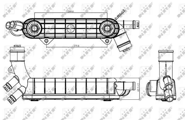 Chłodnica oleju Opel ASTRA 2.0 02- NRF 31316