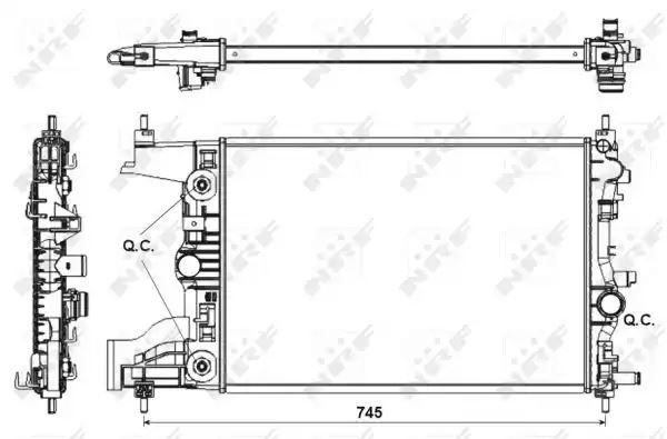 CHŁODNICA OPEL ASTRA J 1,6 09- NRF 53153