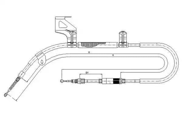 Linka hamulca ręcznego Skoda SUPERB 01-08 LE Textar 44007100