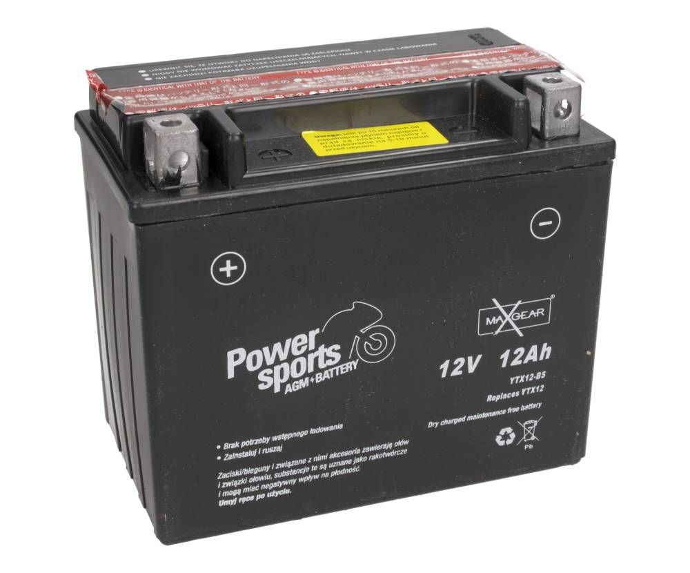 AKUMULATOR MOTO. 12V 12AH 150A L+ (WYM:150X87X132) +KWAS MaXgear 85-9007