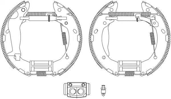 ZESTAW SZCZĘK HAM. HYUNDAI GETZ 1,1-1,6 02-10 KPL. Z CYLINDERKAMI Textar 84063300