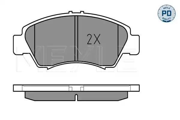 KLOCKI HAMULCOWE PRZÓD HONDA CIVIC 91- MEYLE 0252169715/PD