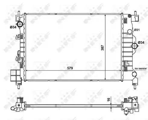 Chłodnica Chevrolet AVEO 1.6 DVVT 06-2011- NRF 58496