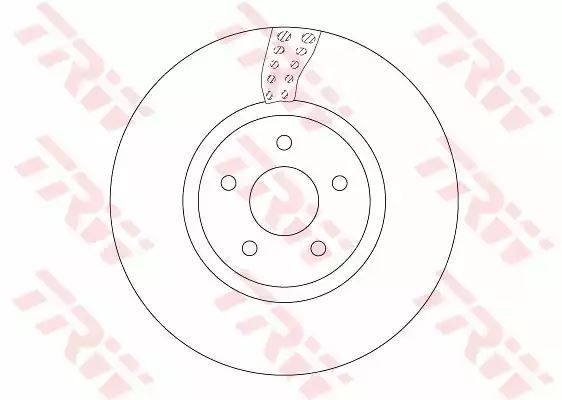 Tarcza hamulcowa przód Ford FOCUS 04- 11- WERSJA ST KUGA 13- TRW DF6662S