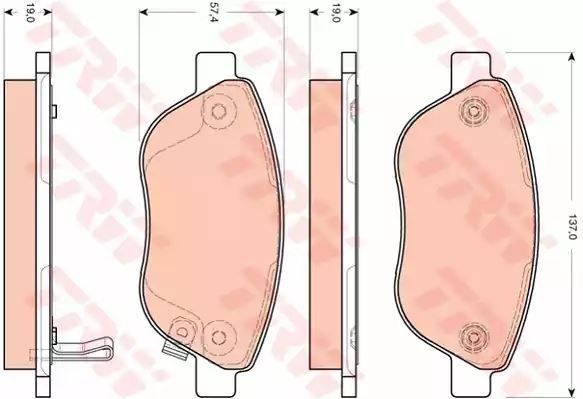 Klocki hamulcowe przód Opel CORSA D 1,3CDTI 06- z czujnikiem TRW GDB1701