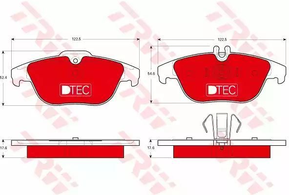 Klocki hamulcowe tył Mercedes W204 07- X204 ZACISK ALUMINIOWY TRW GDB1738DTE
