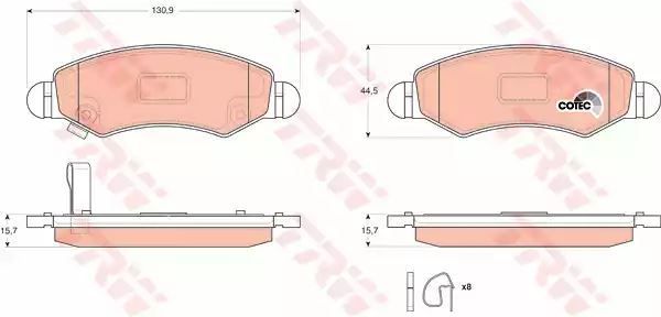 Klocki hamulcowe przód Opel AGILA 00- TRW GDB3363