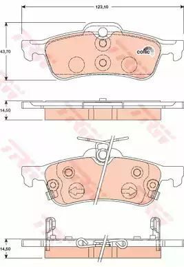 Klocki hamulcowe tył Toyota YARIS 06- FRANCJA TRW GDB3458
