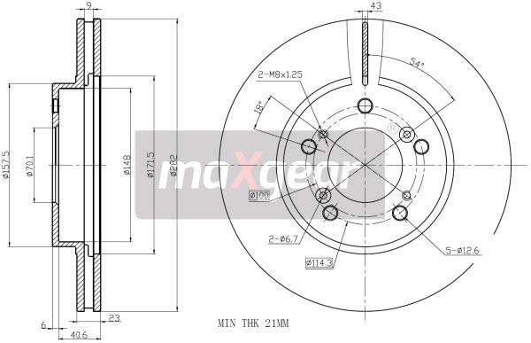 TARCZA HAMULCOWA PRZÓD HONDA PRELUDE 96- CRV HRV MaXgear 19-2554