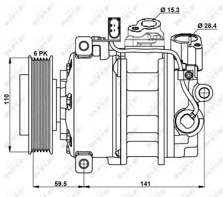 KOMPRESOR KLIMATYZACJI AUDI A4 2.0I 00- NRF 32883