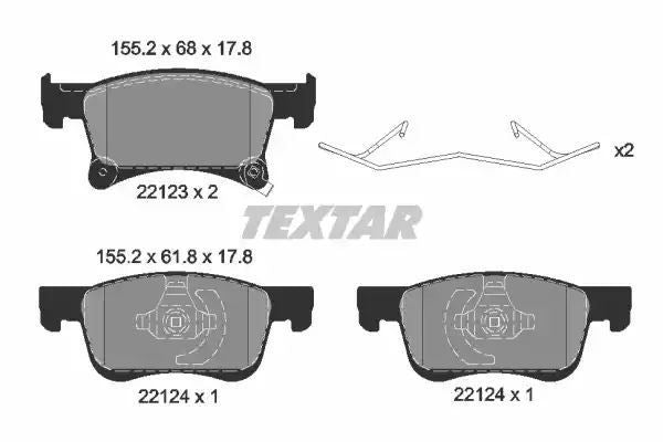 Klocki hamulcowe przód Opel ADAM CORSA 1,0-1,4 14- Textar 2212301