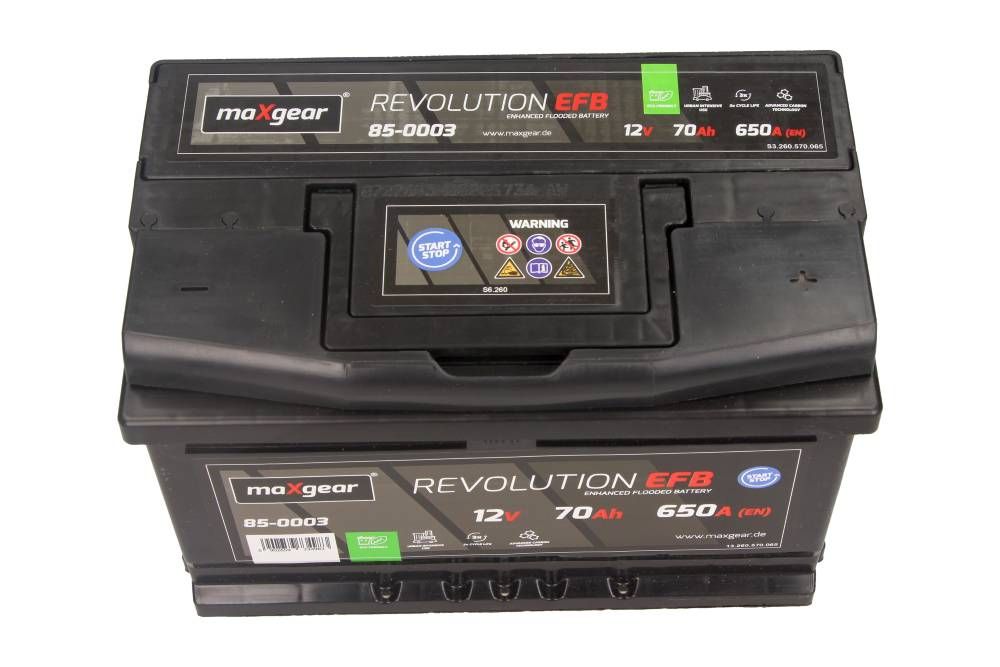 Akumulator 12V 70AH 650A L- 278X175X175 EFB MAXGEAR REVOLUTION ENHANCED FLOODED BATTERY MaXgear 85-0003