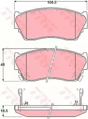 Klocki hamulcowe przód Nissan SUNNY TRW GDB1012