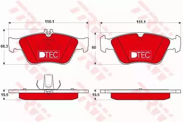 Klocki hamulcowe przód Mercedes W202 210 93- TRW GDB1205DTE